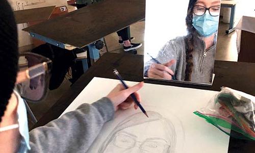 drawing a portrait