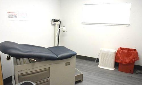 Interior of the Waukesha Free Clinic at Carroll University